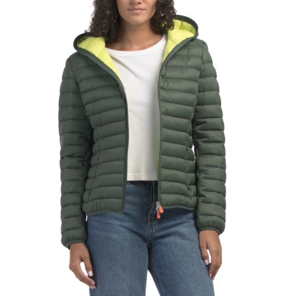 SAVE THE DUCK Vicky Hooded Packable Jacket - Size 3